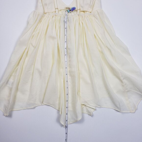 We Wore What Flowy Triangle Cami Womens XS Ivory Poplin/Voile Casual Summer Top - Picture 9 of 16